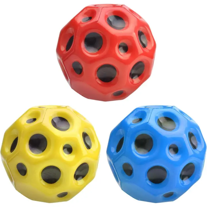 3PCS Moon Ball Space Ball, Highly Elastic Moonball 70mm Large Bouncy Balls, Moon Balls for Kids Big Bouncy Ball Toy for Kids Party Gift - 1