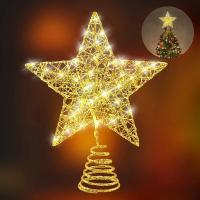 Estrella LED Para Árbol De Navidad Toppers Operada Por Batería Decoración De Fiesta En Sala Luz De Año Nuevo - details 6
