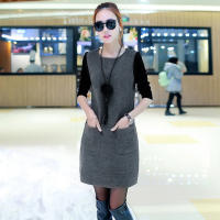 Vestido De Mujer Diario Con Mangas Largas Y Bolsillos Diseño Creativo A-Line Velocidad Con Bolsillo Sweatshirt De Terciopelo - details 11