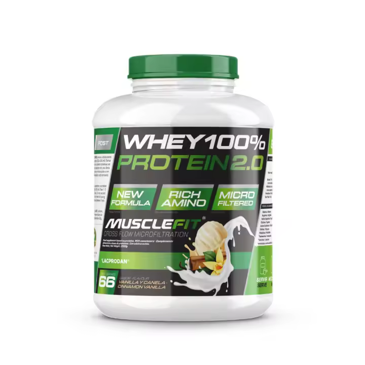 Whey 100% Protein 2000g - MuscleFit│MUSCLECULT Rincón  Concentrado de Proteína para Creación de Músculo - 1