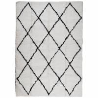 vidaXL Alfombra de pelo largo moderna 140x200 cm Color Antracita,  Beige,  Crema y mas Alfombras de área  Alfombra de Piso para Sala de Estar Dormitorio Habitación Salón - details 8
