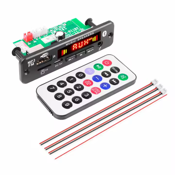 Receptor Bluetooth 5.0 Kebidu MP3 Player Decoder 40W 2*20W Amplificador FM Radio TF USB AUX Module Para Coche Kit De Instalación - 1