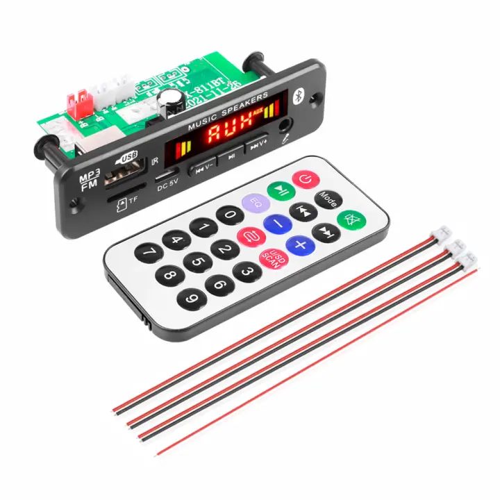 Receptor Bluetooth 5.0 Kebidu MP3 Player Decoder Board 40W 2*20W Amplificador FM Radio TF USB AUX Module Para Coche - 1