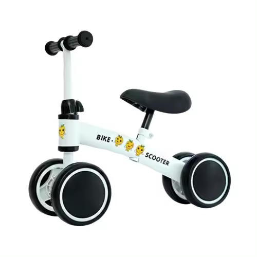 Bicicleta de Equilibrio Infantil sin Pedales, Bicicleta de Deslizamiento para Bebés de 1-2-3 Años, Cuatro Ruedas, Tres Colores - 1