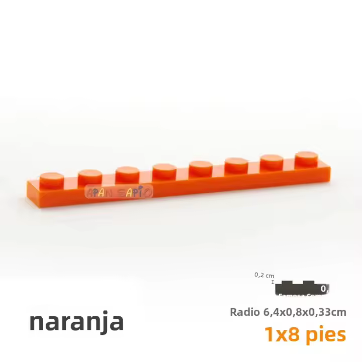 15pcs Juguetes Educativos De Construcción DIY Bloques De 1x8 Para Niños Compatible Con Marcas De Bloques Pequeños De Plástico ABS - 1
