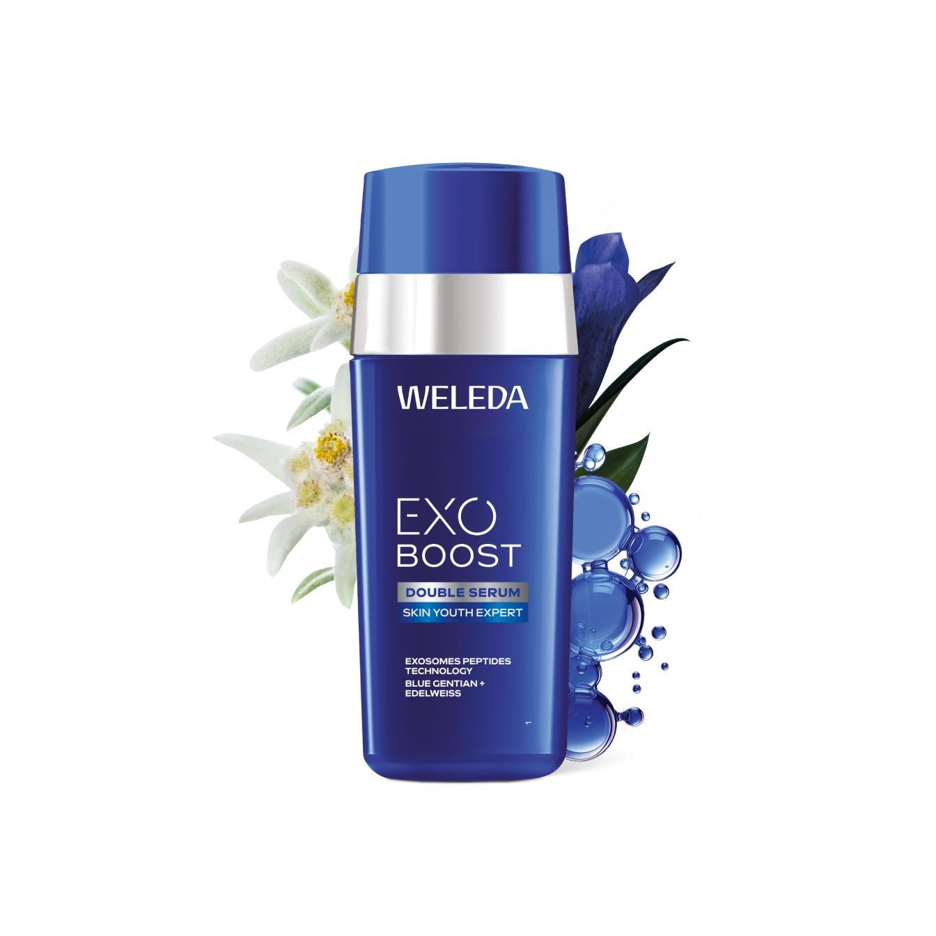 Weleda - EXO Doble Sérum Redensificante, Rellena e Ilumina la Piel, con Colágeno Activo, Péptidos y Centella Asiática, Sérum Bifásico 2 en 1 con Tecnología Exosomas - 30 ml
