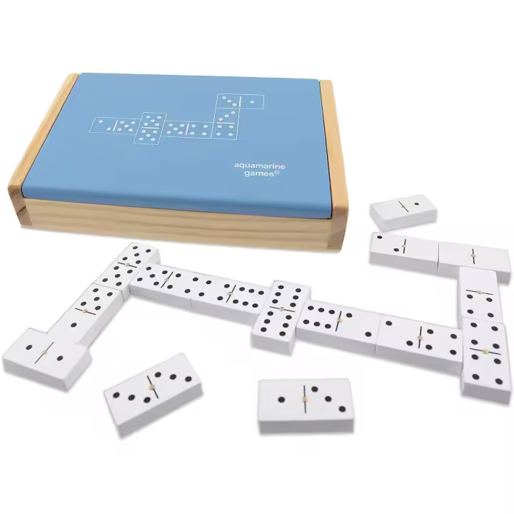 Dominó línea Sostenible Aquamarine games fabricado con maderas certificadas FSC 100%. Referencia CP059 con estuche, - 1