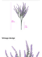 5Pcs Lavanda Artificial Decoración Romántica De Boda Estilo Nórdico Vaso De Almacenamiento Decoración De Hogar Y Bouquet - details 3