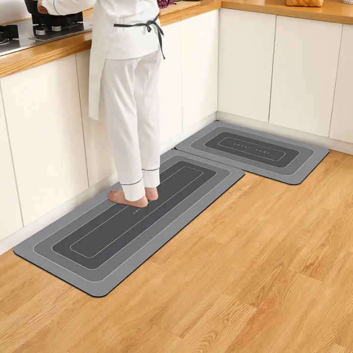 Alfombra De Puerta Antideslizante Y Impermeable Para Cocina Alfombra De Piso De Cocina Antipolvo Alfombrilla De Puerta De Casa Alfombra De Diatomeas Para Uso Doméstico Y Hotel - 1