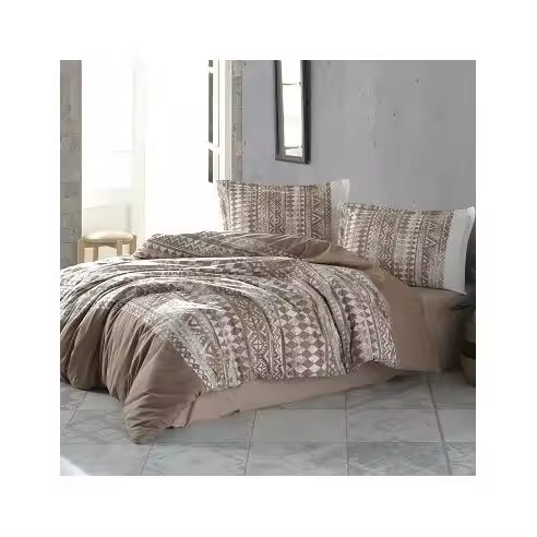 Dhestia Home Funda Nórdica Étnica 100% Algodón Turco Mud Barro de Sibiles - 1