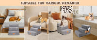 Nobleza - Escalera para Perros, Rampa para Perros, Escalera para Cama de Perros Pequeños para Perros y Gatos, Escaleras para Perros Mascotas de 3 /4/5Escalones con Rodillo Quitapelusas - details 5