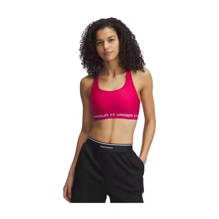 Sujetador Under Armour modelo Crossback Mid Bra en color Rosa - 1