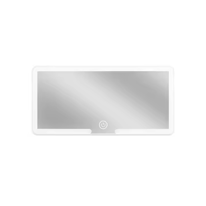 Espejo De Auto Con Pantalla Táctil LED HD Espejo De Maquillaje Con Ajuste De Tres Niveles Y Placa De Visera Dimmable - 1