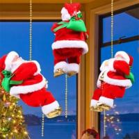 Juguete Musical De Santa Claus Electrónica Subiendo Escalera Para Árbol De Navidad Decoración Para El Hogar Regalos Para Niños Y Niñas - details 1