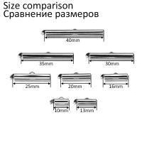 30-50Pcs Crimp End Beads Slide on Clasp Buckles Tubes Connectors Para DIY Joyería Metálicos De Cobre Accesorios De Enlace - details 7