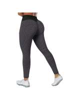 Pantalones De Yoga Para Mujeres Cintura Alta Moldeadora Jacquard De Mantequilla De Palmera Pantalones Deportivos De Pierna Larga Sin Bolsillos - details 2