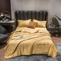 Sábana De Seda Lavada 100% Para Verano Con Bordado Suave Y Frío Almohadilla De Cama Seda Suave Y Fría Para Uso Doméstico Y Hotel - details 3