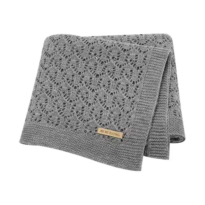 Mantelillos Para Bebés Transpirables Y Ligeros Para Exteriores Y Carrito De Compras Adecuados Para Niños Y Niñas Recién Nacidos Recubrimiento Para Cuna Y Envolver Swaddle De 0 a 24 Meses Material 100% Acrílico Para Todas Las Estaciones - 1