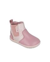 Garvalín botas de piel respetuosas para niña con cremallera lateral color rosa y con forro borreguito mod. 241304-B159FB - details 1