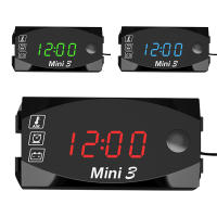 Medidor De Voltaje Digital Para Motocicleta 6V-30V 3 En 1 Reloj Y Termómetro Tester De Batería Medidor De Tiempo - details 11