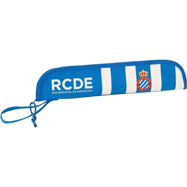 SAFTA - Portaflautas rcd espanyol - Portaflautas con Diseño Único y Licencia Oficial - Portaflautas Interior acolchado Alojamiento interior para la varilla de limpieza - Portaflautas Asa de mano en la parte lateral Borde con riebete reforzado - 1