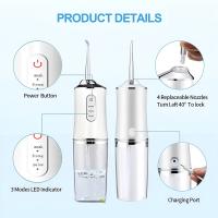 Irrigador Dental Oral,8 × cabezales de boquilla， limpiador de dientes con agua, recargable por USB, 3 modos, IPX7, para limpieza de dientes, portátil - details 3