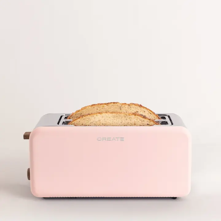 CREATE - Tostadora para rebanadas anchas - Ranuras grandes - 6 niveles - Grande - 1500W- TOAST RETRO XL - 1