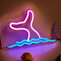 Chi-buy Letra LED Neón Mermaid Con Alimentación USB Luz Nocturna 3D Para Decoración De Pared Habitación Juego Sala De Estar - details 3