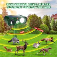 Repellente De Animales Solar Ultrasonido Repelente De Detergente Para Perros Gatos Pájaros Ratas Repelente De Animales Aterrador - details 1
