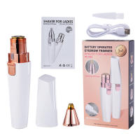 Epilador Recargable 2 En 1 Para Mujer Trimmer De Cejas Y Cuerpo Peine De Peluca Mini Afeitadora Painless Para Cara Y Axilas - details 11
