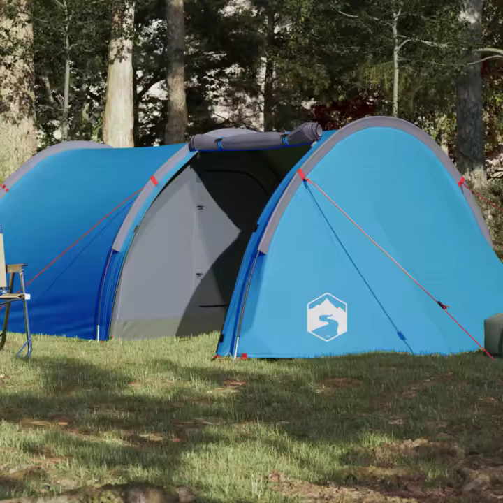 vidaXL Tienda de campaña túnel para 4 personas impermeable azul - 1
