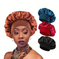 1pc Gorro De Dormir De Seda Suave Para Mujeres Y Hombres Capa De Satén Protección Para Pelo Rizado Estilo Bobeo Duradera No Desliza Todo La Noche - details 3