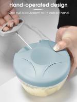 Manual Food Chopper,Kitchen Hand Pull Processor or Slicer for Vegetables Meat Fruits Nuts Garlic Onion Peppers (Green) - details 3