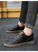 Zapatos Casuales Para Hombre En Cuero Sintético Antideslizantes Y Resistentes Al Desgaste Moda Color Sólido Cómodos Zapatos Slip-On - details 5