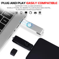 Memoria Stick USB Tipo-C 2 En 1 Para Móvil 8GB 16GB 32GB 64GB Rotable Negro Pendrive Flash Drive U Disquete Compatible Con Type-C - details 2
