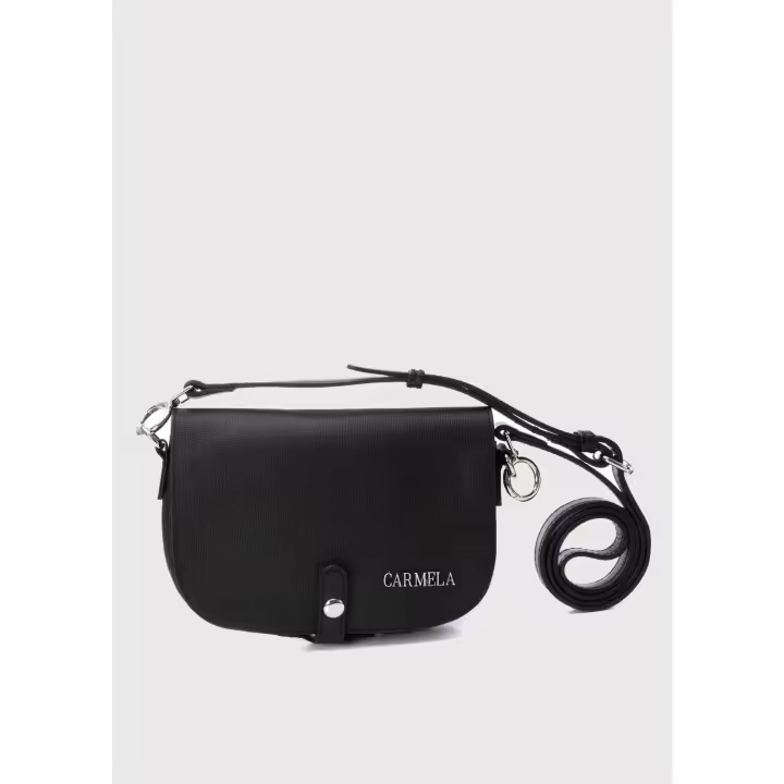 bolso rafia negro CARMELA - 1
