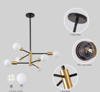 Iluminación De Techo Pendente Nórdica Americana Con Varios Barros Para Comedor Y Sala De Estar Lámpara Colgante De Ceilings - details 3