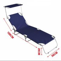 Tumbona plegable portátil de aluminio para playa y piscina California Tumbonas de Aluminio, Mueble de Jardín, Parasol, Respaldo Ajustable, Exterior Patio Terraza Playa 188*56cm - details 8