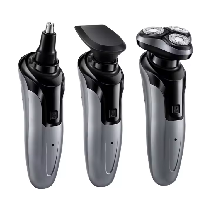 Afeitadora Eléctrica Para Hombres 3 En 1 Recargable Por USB Afeitadora Portátil De Viaje Con Afeitadora Pop-Up Gran Valor Afeitadora Rotatoria De Acero Inoxidable - 1