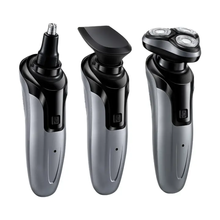 Afeitadora Eléctrica Para Hombres 3 En 1 Recargable Por USB Afeitadora Portátil De Viaje Con Afeitadora Pop-Up Gran Valor Afeitadora Rotatoria De Acero Inoxidable - 1