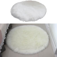 Alfombra De Lana De Oveja Brillante Y Suave De Alta Calidad 30Cm 40Cm Lavable Para Silla Cama Decoración Del Hogar Estilo Minimalista - details 8