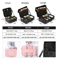 Nueva Bolsa De Maquillaje Para Mujer De Cuero PU Impermeable Gran Capacidad De Almacenamiento Estuche De Viaje Para Cosméticos - details 1