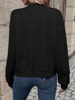 Chaqueta De Cierre De Cremallera De Color Sólido Para Mujer Estilo Casual Y Moda Durable Y Lujosa Para Otoño E Invierno - details 15