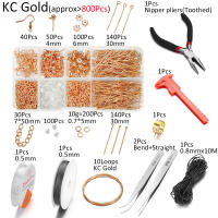Kit De 800 Piezas Para Elaboración De Joyas Con Anillos De Salto Para Ganchos De Orejas Y Cremalleras Herramientas De Reparación Para DIY Joyería Set De Componentes Metálicos - details 3