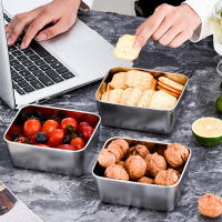 Caja De Almacenamiento De Alimentos De Acero Inoxidable 600ml Con Tapa De Plástico Para Refrigerador Conservación De Frescura Para Picnics - details 1
