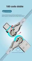 Cable De Carga Rápida Con Rotación De 180 Grados USB a a Tipo C Braided De Aleación De Zinc Con Luz Cable De Datos Micro USB Para Juegos - details 0