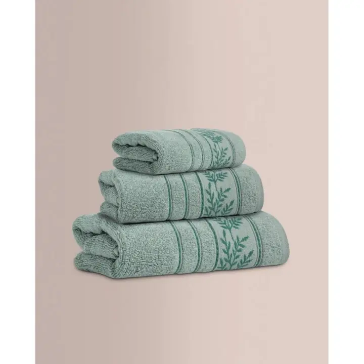 Juego de Toallas Jacquard Yeudi Verde, 100% Algodón, Don Algodón - 1