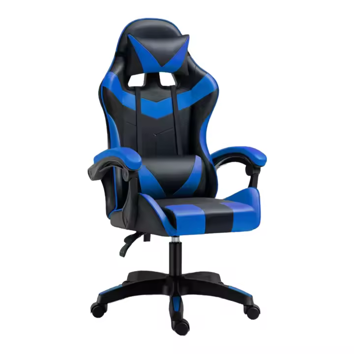 Silla Gaming para Escritorio, Oficina y Juegos Online Giratoria. Silla Cómoda de Altura Ajustable para Gaming ergonómica, de piel sintética.Silla racing de gaming videojuegos y de oficina. Es ergonómica y con diseño moderno (S001 7499 8499 Flash D7) - 1