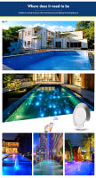 Luz Submarina RGB 12V IP68 LED Para Piscina Control Remoto Por App 18W 25W 35W Decoración De Fiesta De Piscina Farol De Fuente - details 9