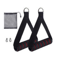 Manijas De Gimnasio Con Anillo D-Ring De Metal Para Ejercicios De Agarre Resistencia Bandas De Enfriamiento Accesorios De Fitness Para Máquina De Cables En Casa - details 0
